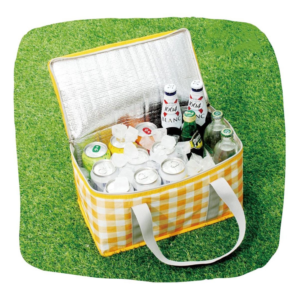 BABYLUNA - Canasta Cesta Térmica para Picnic Playa y Camping Amarillo