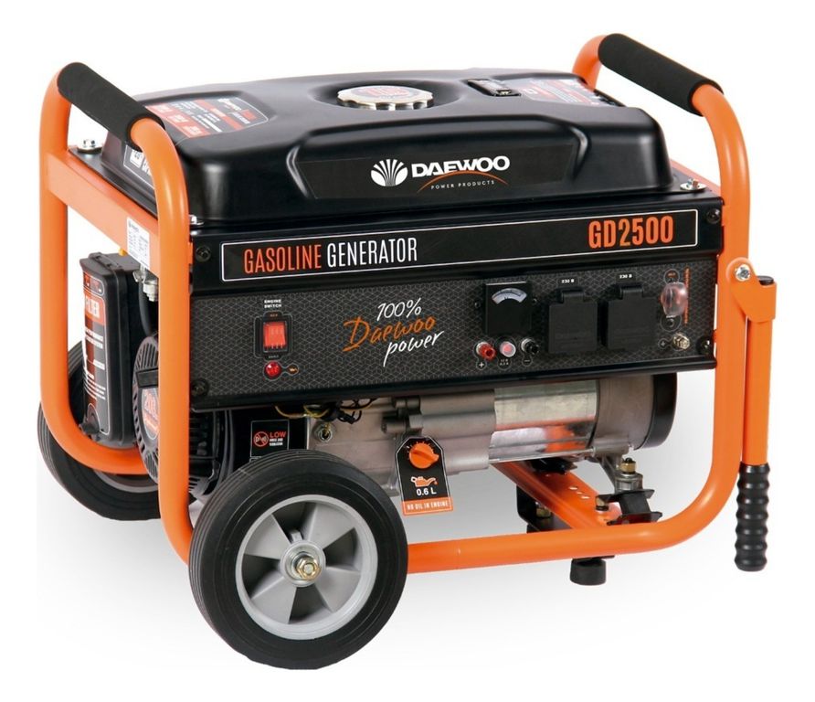 Generador Electrico A Gasolina GD2500 2 Kw 6.5 Hp 4t