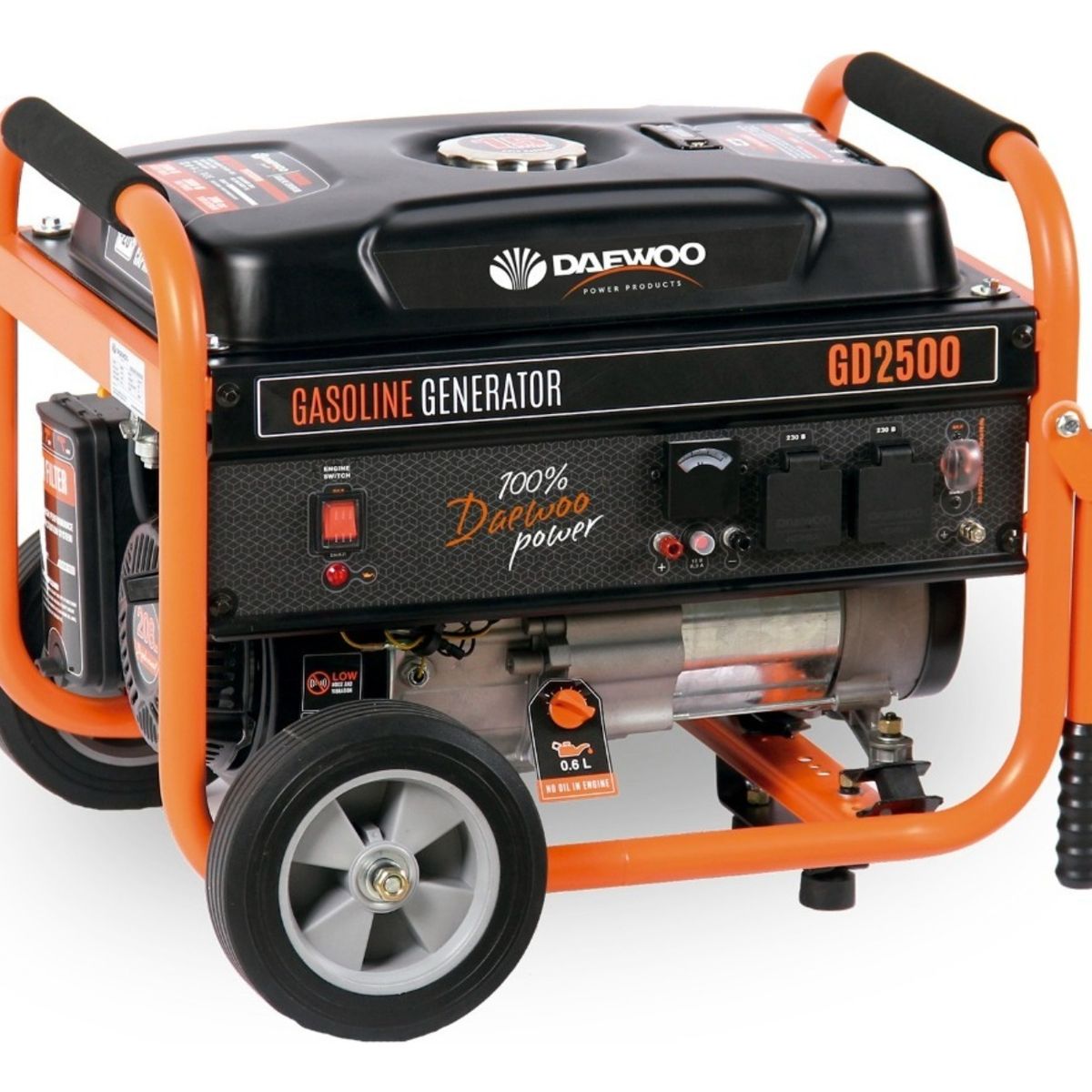 DAEWOO - Generador Eléctrico A Gasolina GD2500 2 Kw 6.5 Hp 4t Daewoo…