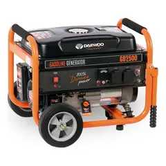 DAEWOO - Generador Eléctrico A Gasolina GD2500 2 Kw 6.5 Hp 4t