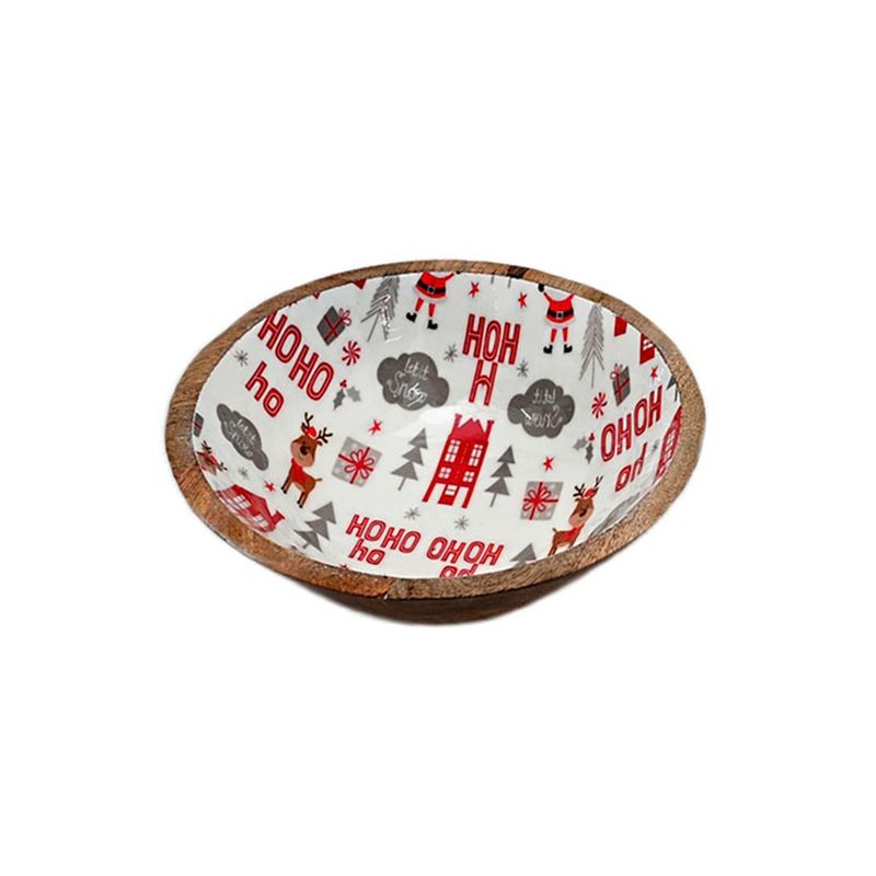 GENERICO - Fuente redonda madera 25x7cm Navidad