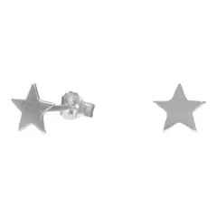 GENERICO - Aros estrella de 6 mm de plata 925