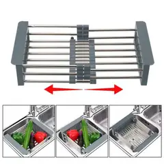 ANGELES DEL HOGAR - Escurridor Colador De Trates O Frutas Metal Expandible