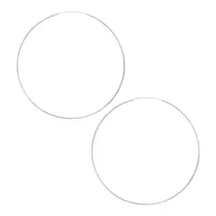 GENERICO - Argollas lisas 100 mm de plata 925