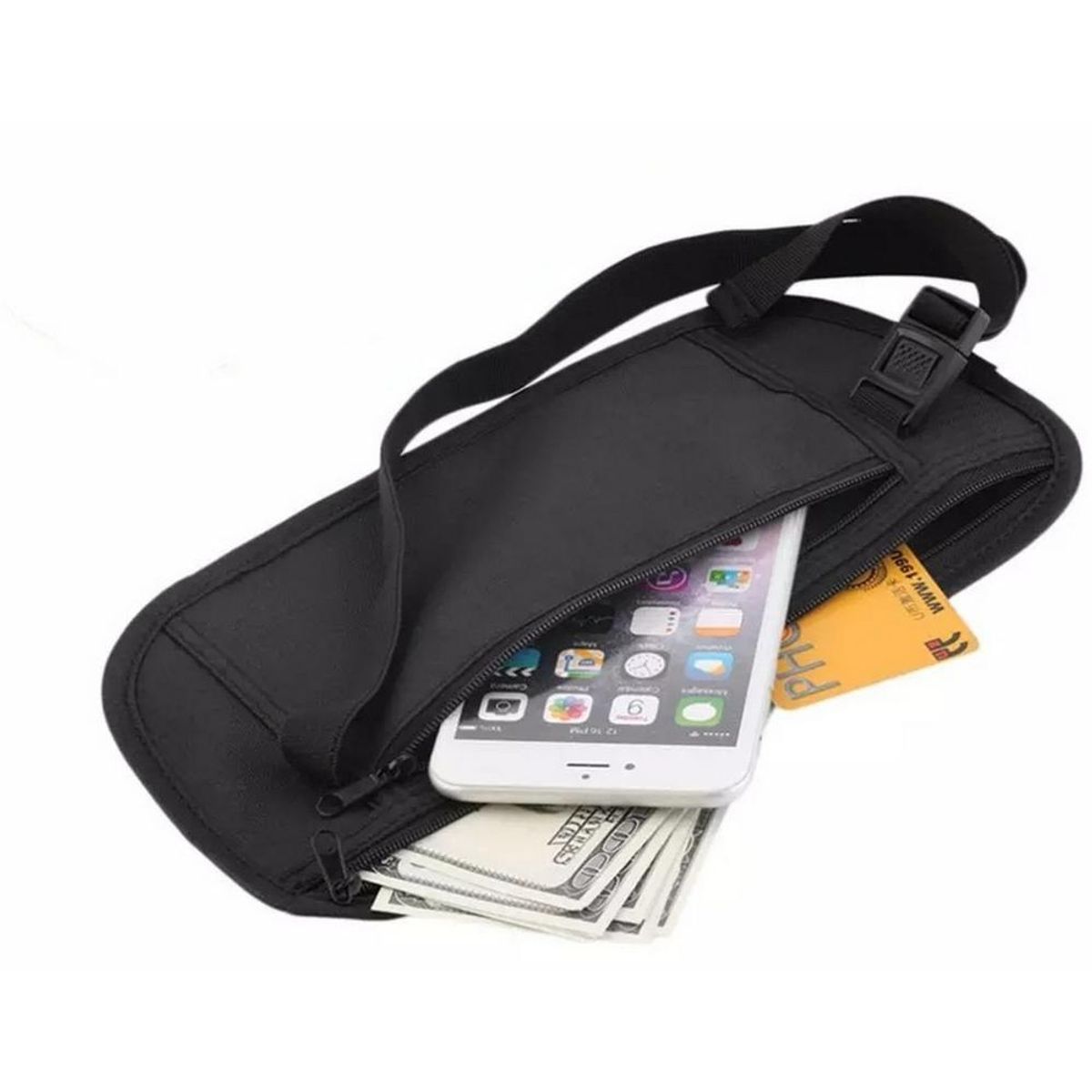 GAOR - Banano Invisible Seguridad Personal Discreta Anti-robos - Negro - GAOR