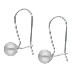 GENERICO - Aro largo perla 6 mmde plata 925