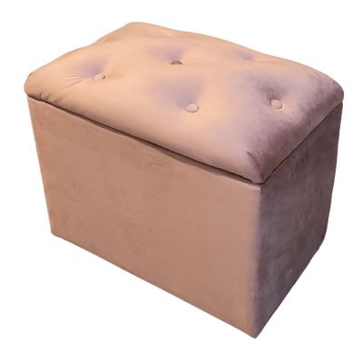 Imagen 2 del producto Banqueta Baul Palo Rosa Felpa 60x40x50x40 Rimar