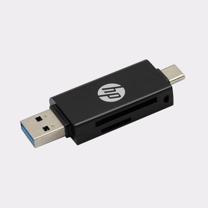 HP - DHC-CT112 LECTOR DE TARJETAS SD-MICRO SD CONEXION USB Y USB- - Negro