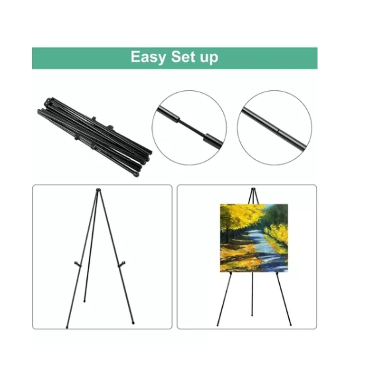 ESHOPANGIE - Caballete Tripode Plegable Portatil Para Carteles Pinturas