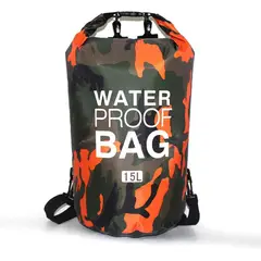 GENERICO - Bolso Seco Mochila Impermeable Camping 15 Litros Naranja