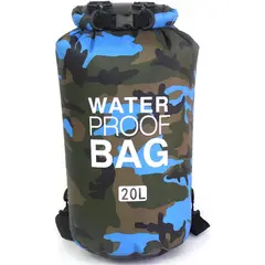 GENERICO - Bolso Seco Impermeable Mochila Camping 20 Litros Azul Claro