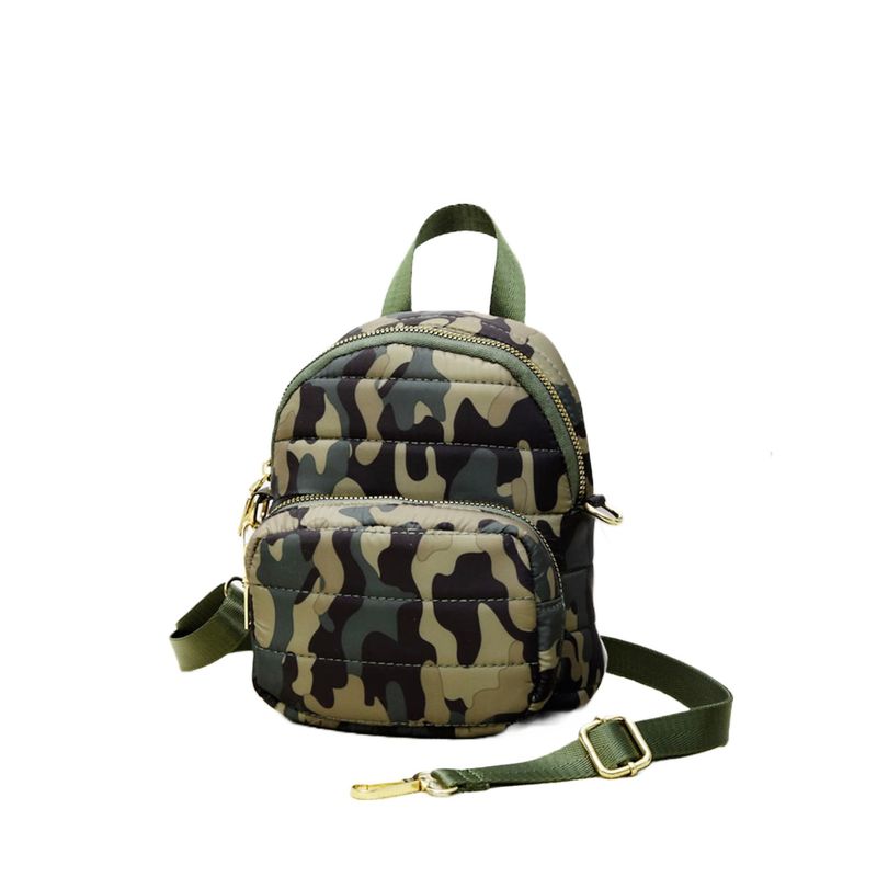 VANE COLLECTION - Cartera mujer mini mochila liviana diseño camo