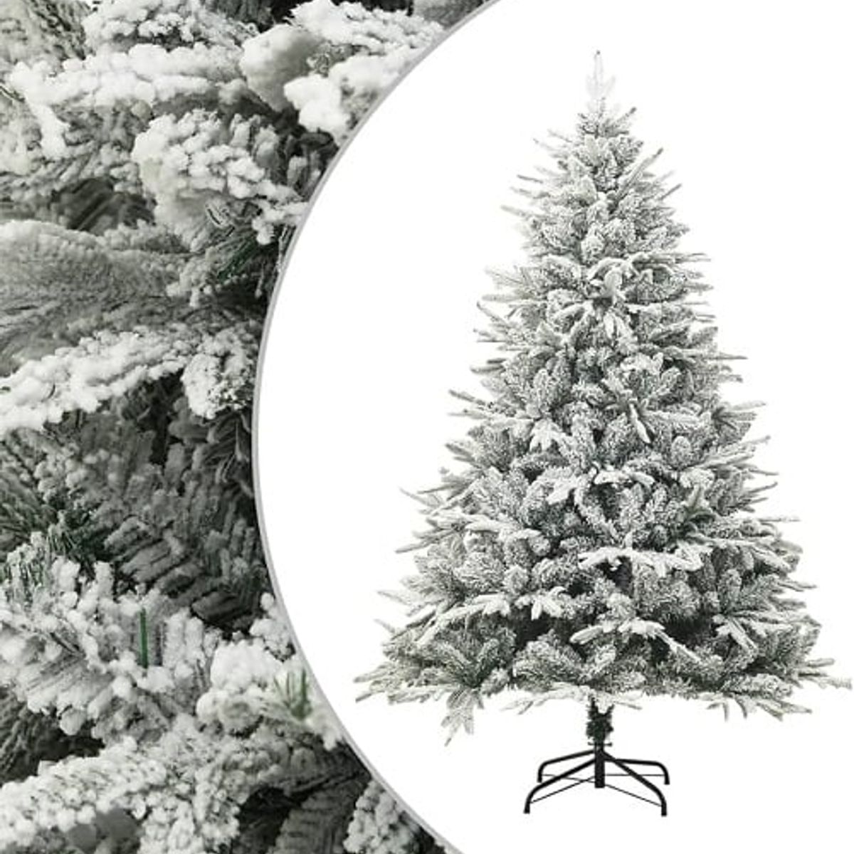 GENERICO - arbol verde nevado frondoso 210cm