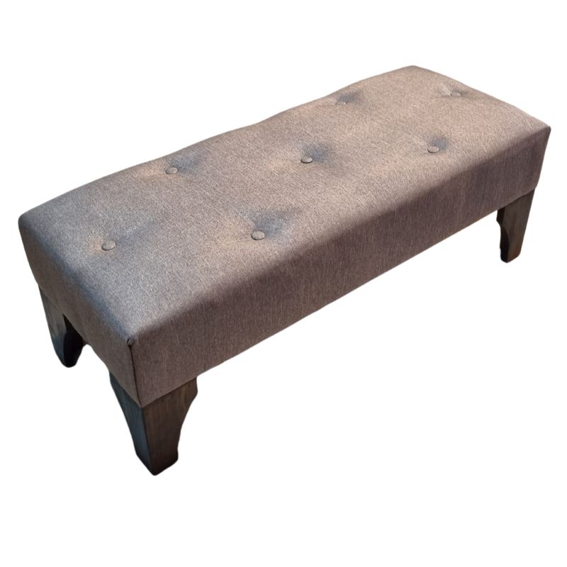 GENERICO - Banqueta Botone Canela Lino 100x40x40 Muebles Rimar