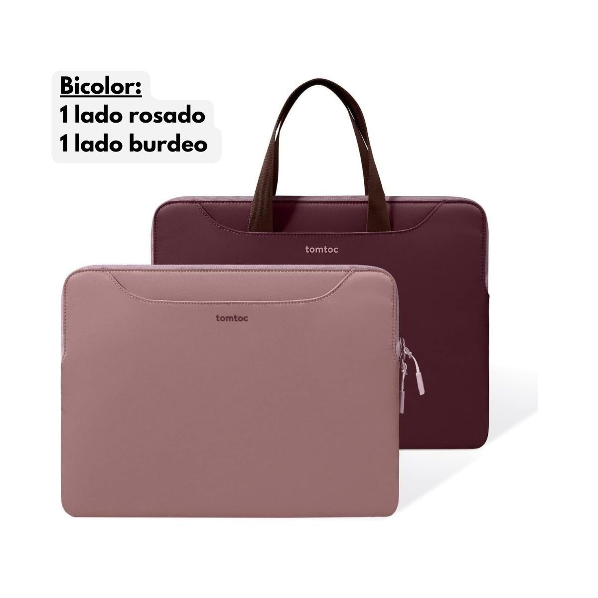 TOMTOC - Tomtoc Funda Light-A21 Bicolor Notebook 15 - 16 - Rosado