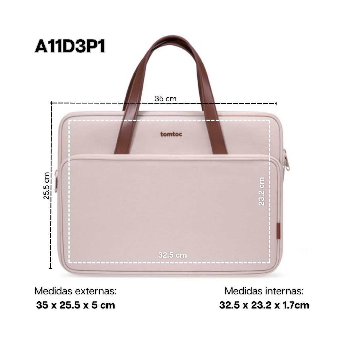 TOMTOC - Tomtoc Maletín Versatile-A11 MacBook Pro 14" M3/M2/M1 - Rosado