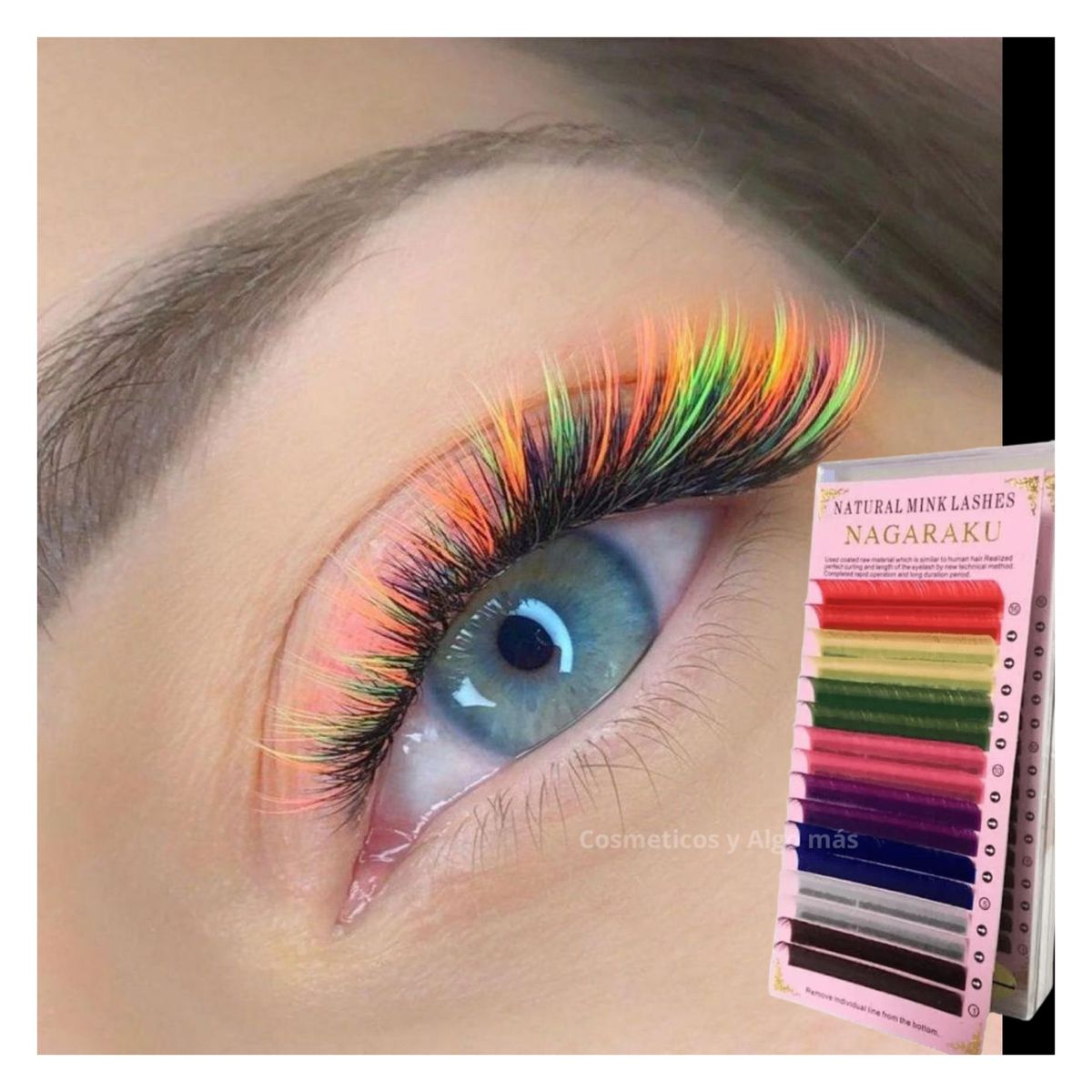 GENERICO - Pestañas Nagaraku pelo a pelo colores 12mm 015D