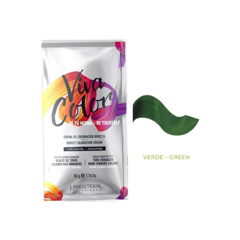 GENERICO - Crema de Coloración Viva Color 4000 Verde 50g