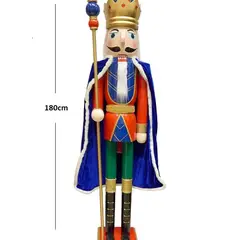 GENERICO - Cascanueces gigante soldado madera 180cm