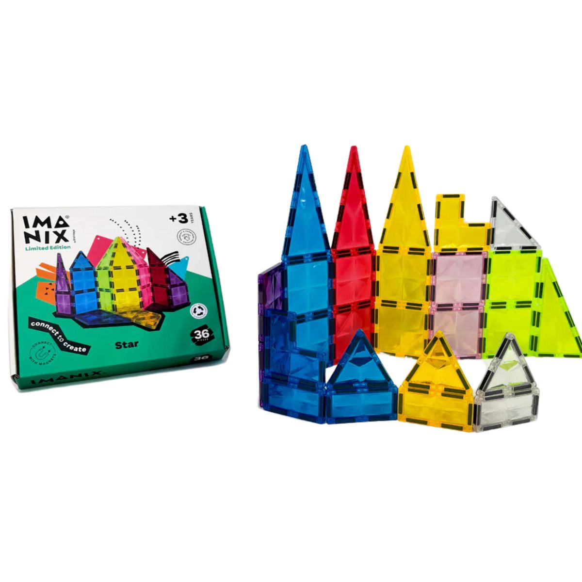 BRAINTOYS - Imanix STAR 36 piezas magnéticas