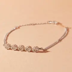 JB JOYAS BARON - Pulsera Oro Blanco 18kt con Diamantes 45 Pts - Danielle Costantini
