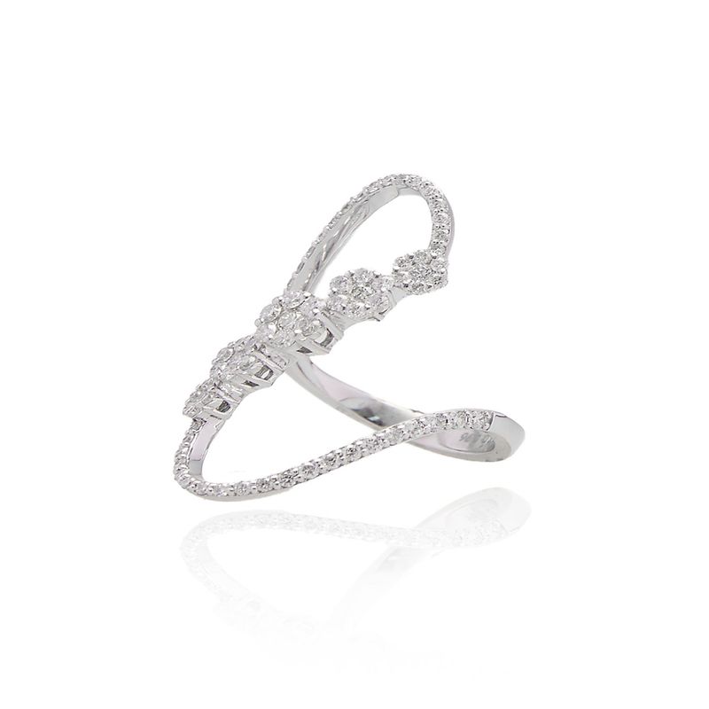 JB JOYAS BARON - Anillo Oro Blanco 18kt Diamantes 96 Pts - Danielle Costantini