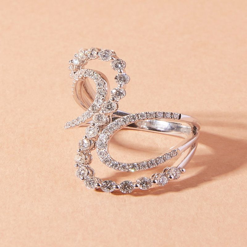 JB JOYAS BARON - Anillo Oro Blanco 18kt Diamantes 1,2Qts - Danielle Costantini