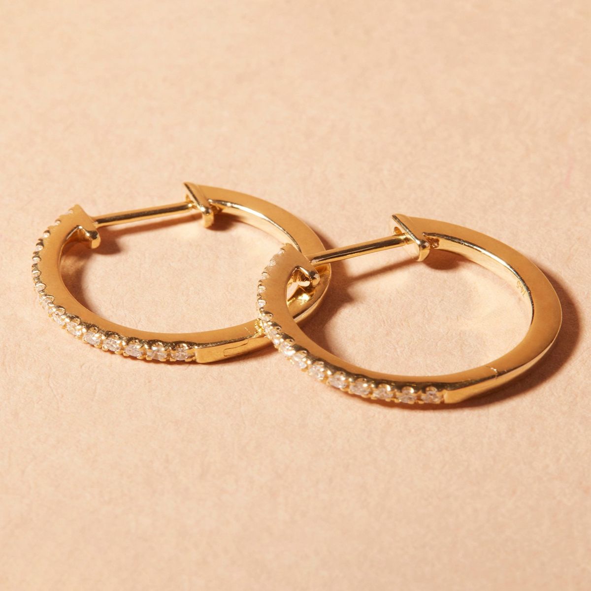 JB JOYAS BARON - Aros Oro 18kt Diamantes Argollas 11 Pts - Danielle Costantini