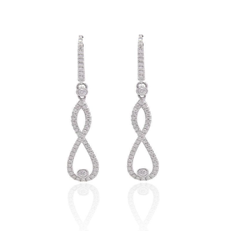 JB JOYAS BARON - Aros Oro Blanco 18kt Diamantes 70 Pts - Danielle Costantini