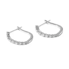 JB JOYAS BARON - Aros Oro 18kt Diamantes 37 Pts es G/VS Corte Brillante 30074