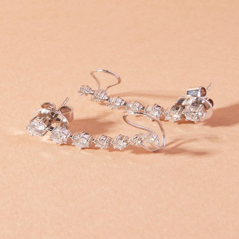 JB JOYAS BARON - Aros Oro 18kt Diamantes 1,3 Qts Total - Danielle Costantini