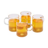 Pack 4 Tazas de Vidrio 250 ml