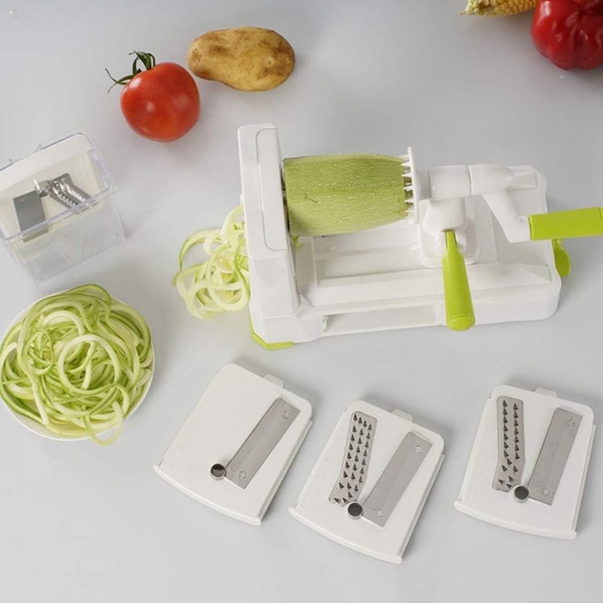 GENERICO - Rebanador En Esperial De Verduras 5 Cuchillas