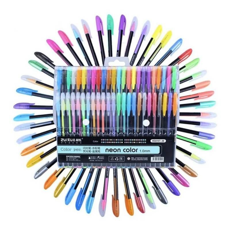 GENERICO - Set Colores Gel Fluorescentes Neón 48und