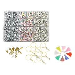 GENERICO - Juego De Cuentas Acrílicas Con Letras Caja y accesorios
