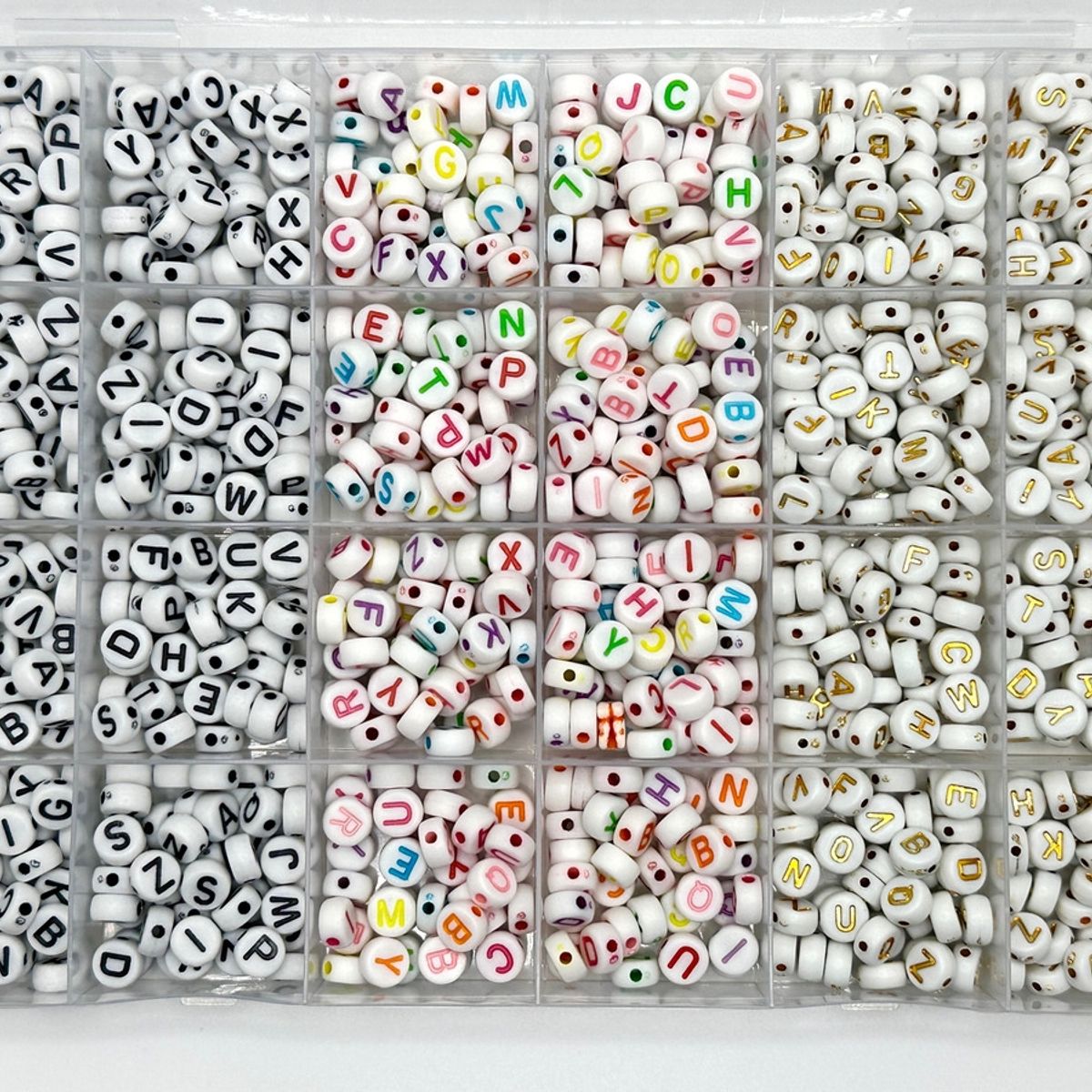GENERICO - Juego De Cuentas Acrílicas Con Letras  Caja y accesorios