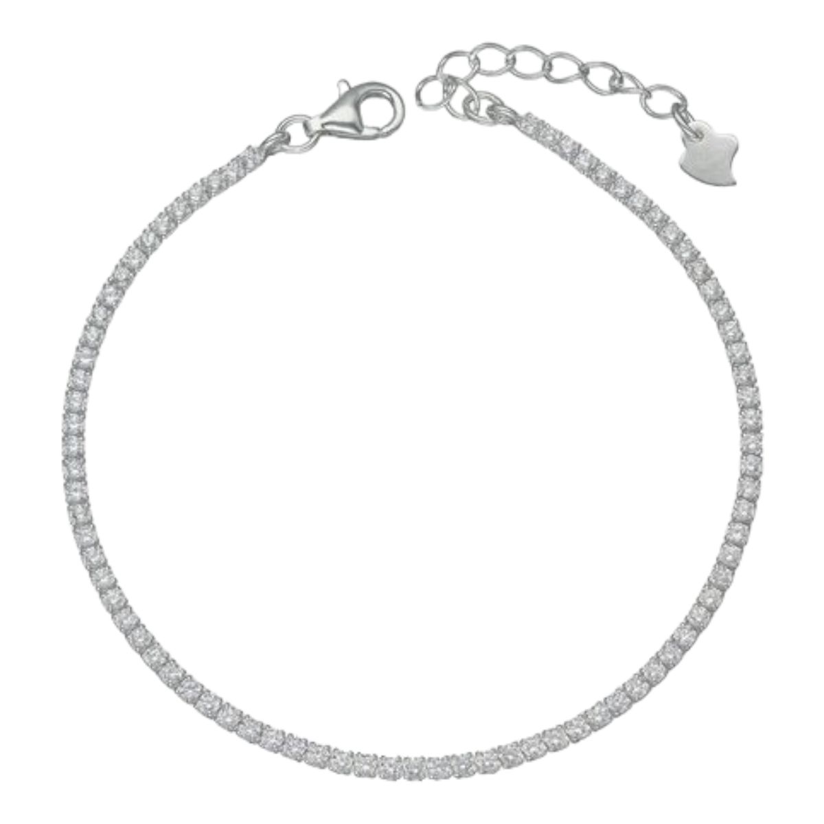 GENERICO - Pulsera circones tenis 20 cm de plata 925