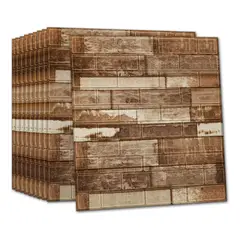SUPERCENTER - Pack 10 Laminas Papel Mural 3d Ladrillo Pared 77x70cm