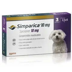 BOEHRINGER INGELHEIM - SIMPARICA ANTIPARASITARIO PERRO 2.5 A 5 Kg 3 COMPRIMIDOS.