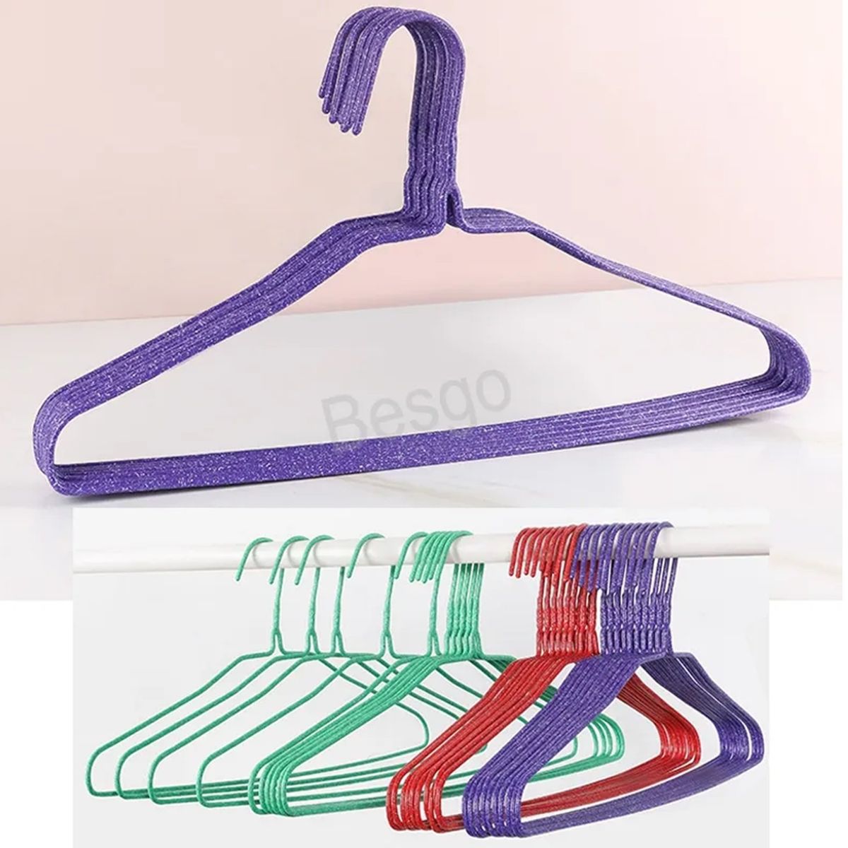 GENERICO - Ganchos Colgadores De Ropa Antideslizante 60 Unidades Percha