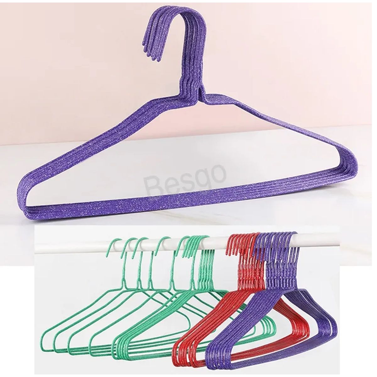 GENERICO - Ganchos Colgadores De Ropa Antideslizante 60 Unidades Percha