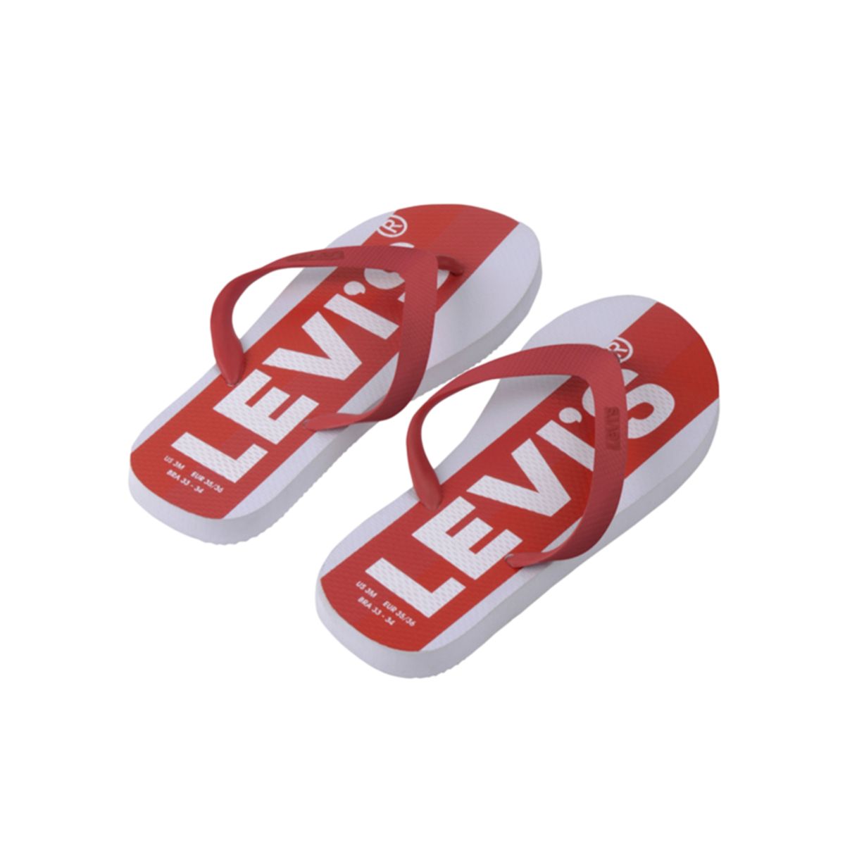 LEVIS - Sandalias Hombre Rojo Levis