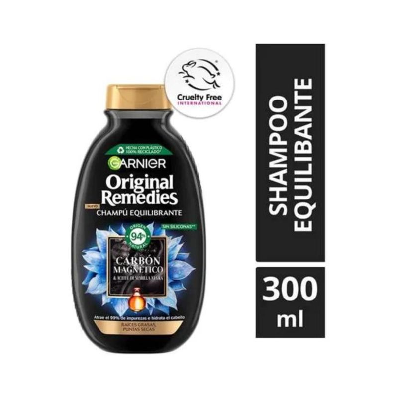 GARNIER - Shampoo Garnier Carbón Magnético 300 ML