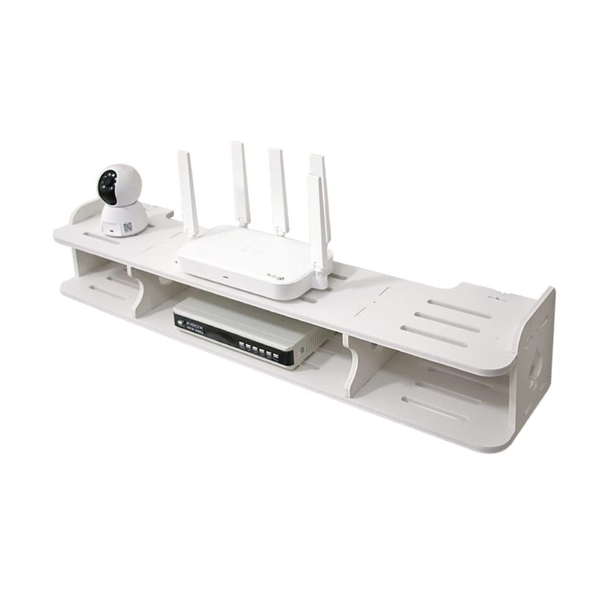 CRUSEC - Estanteria Soporte Flotante de Pared para TV Organizador