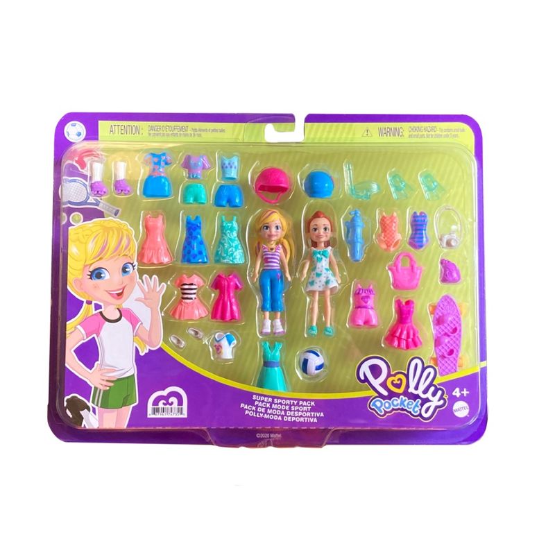 GENERICO - Polly Pocket - Pack de moda deportiva - 33 piezas