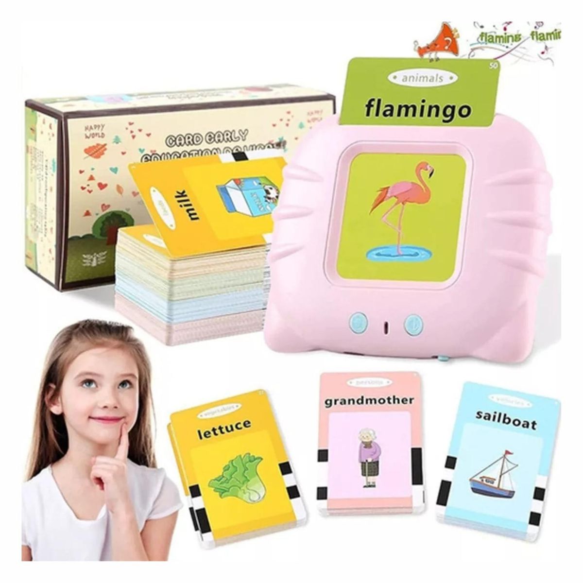 OEM - TARJETAS FLASH COGNITIVAS CON AUDIO INGLES ESPAÑOL