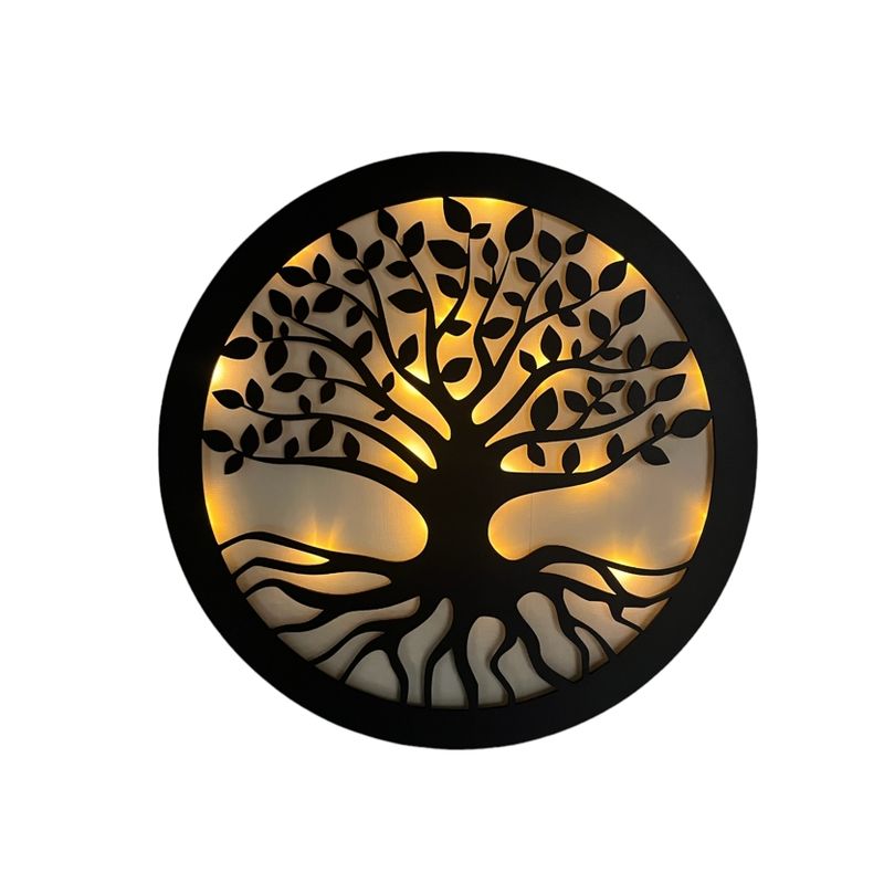 GENERICO - Cuadro Árbol De La Vida Luz Cálida.