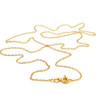 Cadena Oro 18k 40cm Eslabon Redondeado Hombre Mujer Regalo