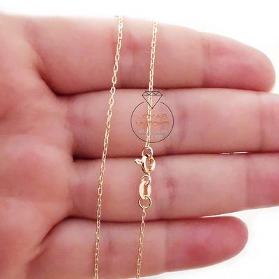 Imagen 2 del producto Cadena Oro 18k 40cm Eslabon Redondeado Hombre Mujer Regalo