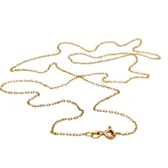 JOYAS MYTOKE - Cadena Oro 18 Kilates 45cm Eslabon Redondeado Hombre Mujer